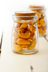 Image showing cashew nuts on a glass jar