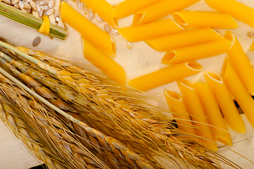 Image showing Italian pasta penne with wheat