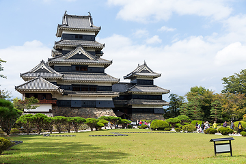 Image showing Matsumoto Castle and garden