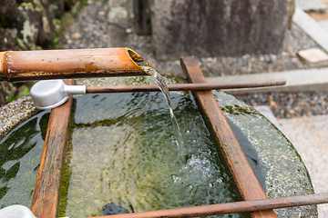 Image showing Traditional japanese bamboo fountain