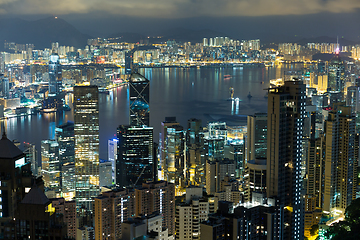 Image showing Hong Kong city at night