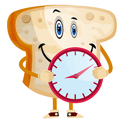 Image showing Time Bread illustration vector on white background