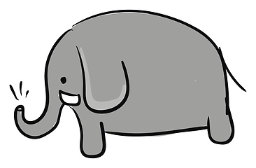 Image showing Elephant picture vector or color illustration