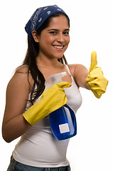 Image showing Maid with thumbs up