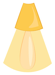 Image showing A lit lamp vector or color illustration