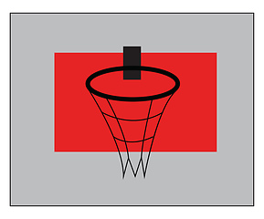 Image showing Basketball ring vector or color illustration