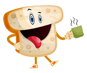 Image showing Hot Bread illustration vector on white background