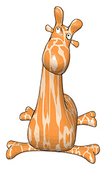 Image showing Stuffed toy giraffe vector illustration on white background