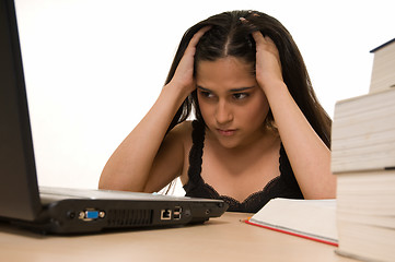 Image showing Student tired of studying