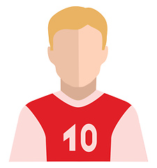 Image showing The clipart of a player with hair colored in yellow vector or co