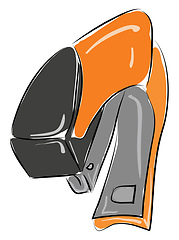 Image showing Orange stapler illustration vector on white background 