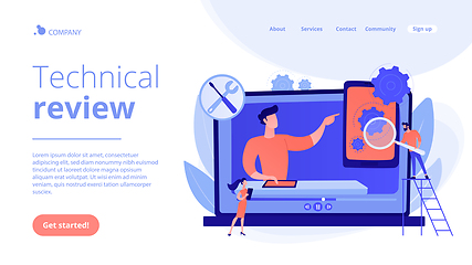 Image showing Technical review concept landing page