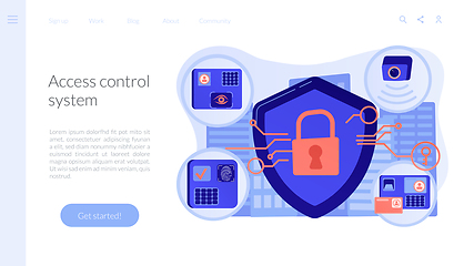 Image showing Access control system concept landing page