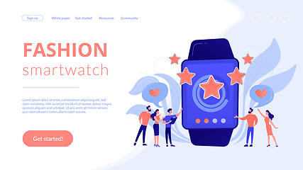 Image showing Luxury smartwatch concept landing page.