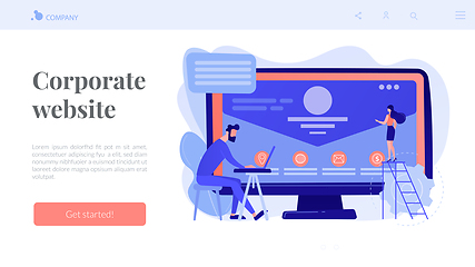 Image showing Corporate website concept landing page.