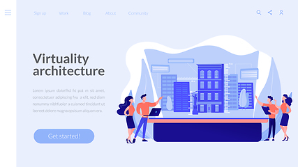 Image showing Interactive design visualization concept landing page