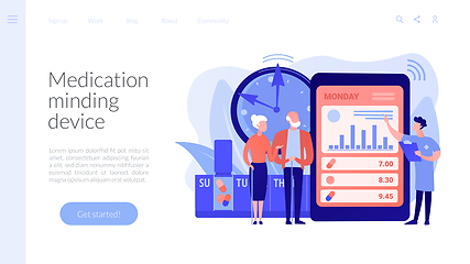 Image showing Smart pill boxes concept landing page