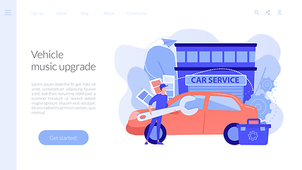 Image showing Car tuning concept landing page.