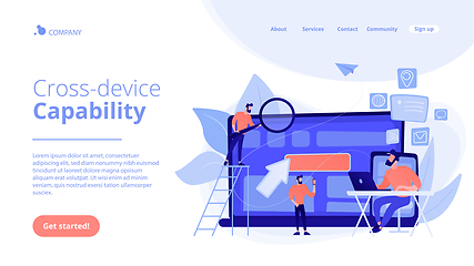 Image showing Cross-device tracking concept landing page.
