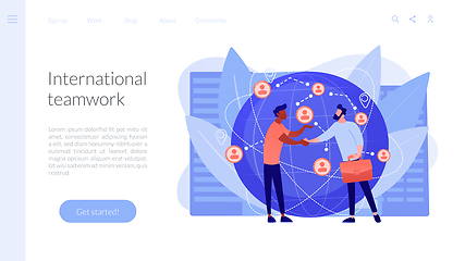 Image showing International business concept landing page.