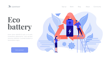 Image showing Eco battery concept landing page.