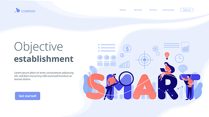 Image showing SMART Objectives concept landing page.