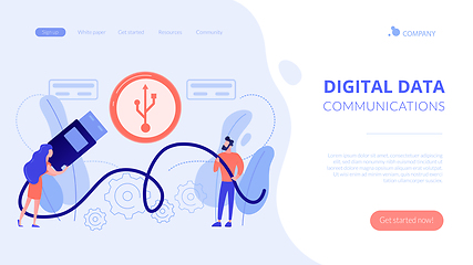 Image showing USB connection concept landing page.
