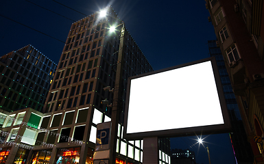 Image showing Blank billboard for advertising at the city around, copyspace for your text, image, design