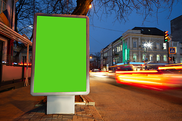 Image showing Blank citylight for advertising at the city around, copyspace for your text, image, design