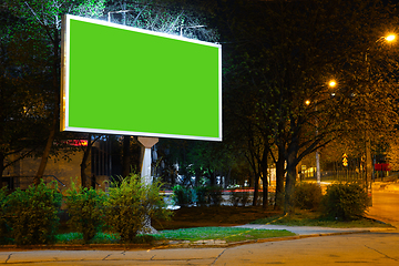 Image showing Blank billboard for advertising at the city around, copyspace for your text, image, design