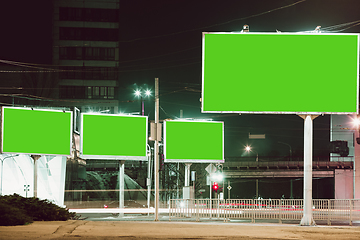 Image showing Blank billboard for advertising at the city around, copyspace for your text, image, design