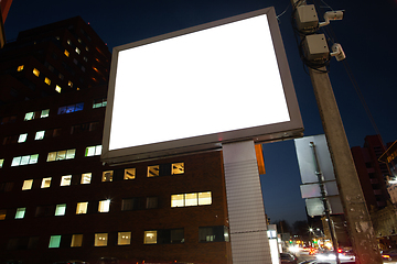 Image showing Blank billboard for advertising at the city around, copyspace for your text, image, design