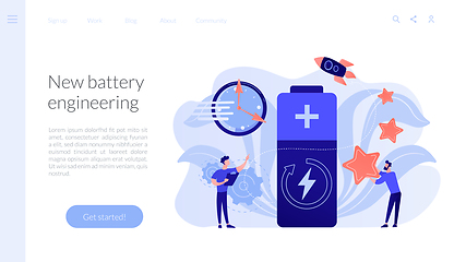 Image showing Fast charging technology concept landing page.