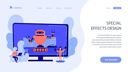 Image showing Special effects design concept landing page