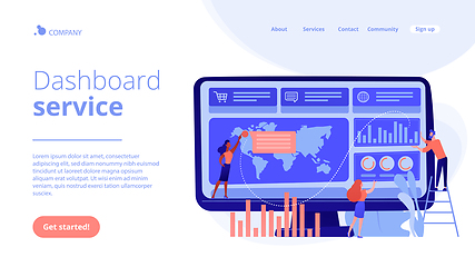 Image showing Dashboard service concept landing page.