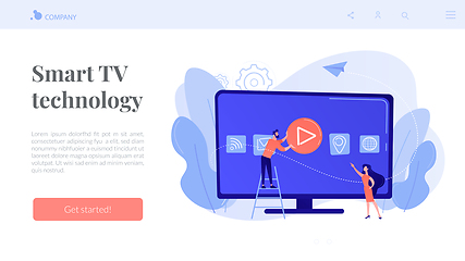Image showing Smart TV technology concept vector illustration.