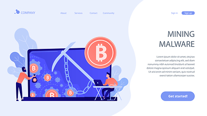 Image showing Hidden mining concept landing page.