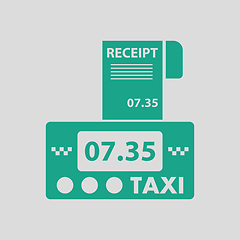 Image showing Taxi meter with receipt icon