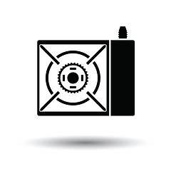Image showing Camping gas burner stove icon