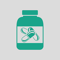 Image showing Fitness pills in container icon