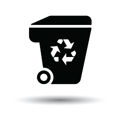 Image showing Garbage container recycle sign icon