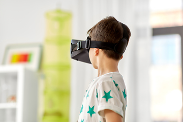 Image showing boy in virtual reality headset or 3d glasses