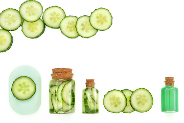 Image showing Natural Beauty Treatment with Cucumber Products