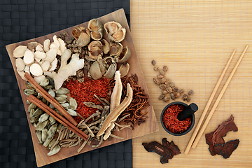 Image showing Chinese Herbs used in Disease Prevention and Treatment