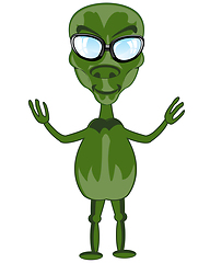 Image showing Vector illustration of the cartoon stranger bespectacled