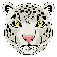 Image showing Vector illustration of the wildlife snow snow leopard mug