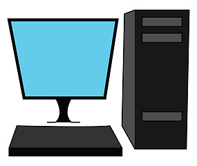 Image showing Desktop computer vector illustration 