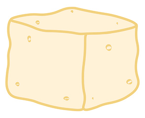 Image showing A bean card or tofu vector or color illustration