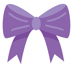 Image showing Purple bow  vector illustration on white background