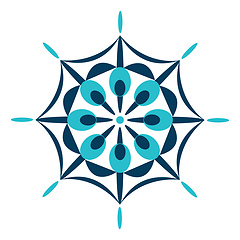 Image showing A spiritual blue color mandala vector or color illustration